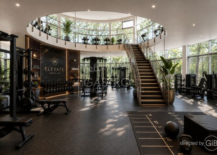 Premium-Fläche für modernes Fitness-, Health- 